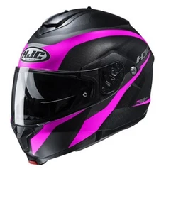 HJC Modular Motorcycle Helmet C91Semi-Flat Black/Pink Small sun visor pin lock - Foto 1 di 1