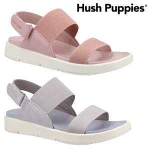 Womens Hush Puppies Selina Sandals Touch Fasten Open Toe Comfort Ladies UK 3-8 - Picture 1 of 9