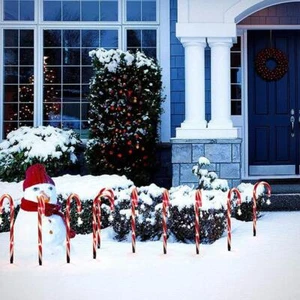 1 Drag 8 Xmas Lollipop Lights Holiday Gift 48LED Solar 3.7V 1200mAh Party Decor - Picture 1 of 6