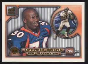 2000 Pacific Aurora #42 Terrell Davis Premiere Date Pinstripes Broncos /85