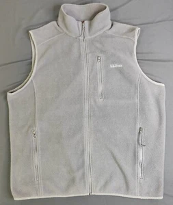 Chaleco polar reciclado LL Bean Polartec para hombre XL gris cremallera completa capas exteriores - Imagen 1 de 8