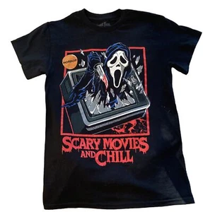 New Ghost face Sz S Scary Movies And Chill Tee T Shirt Spencer’s Halloween Top - Picture 1 of 5