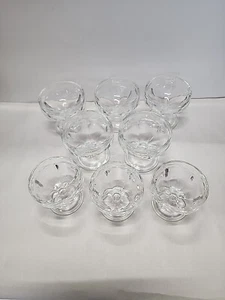 Vintage Lot of 8 Glass Footed Ice Cream Bowls Dessert Pudding Sherbet 4oz & 5oz - Picture 1 of 6