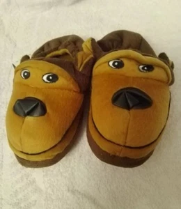 Tom Franks Jungen Mädchen Affe Hausschuhe braun Größe 11-12 neu - Bild 1 von 5