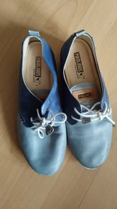 Pikolinos Sommer Schnürer Schnürschuhe Schuhe Leder Blau Hellblau 38 - Bild 1 von 4
