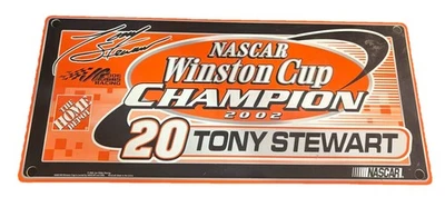 Vintage Tony Stewart Sign Garage 2002 20 Winston Cup Champion Nascar Joe Gibbs - Image 1 of 4