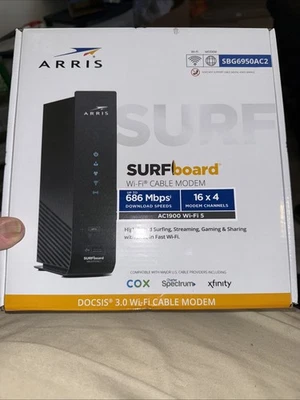 ARRIS Surfboard SBG6950AC2 Cable Modem & Wi-fi Router With McAfee - Image 1 of 2