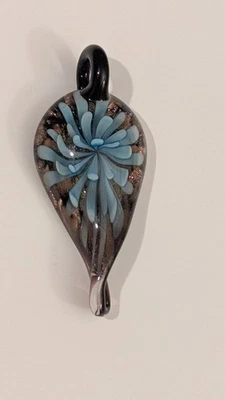 Anthropologie MURANO GLASS Flower Pendent Necklace - Image 1 of 4