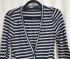 Cárdigan a Rayas J Crew Talla Pequeña Delgado Navegación Costera Preppy Golf Academia Elegante - Imagen 1 de 6