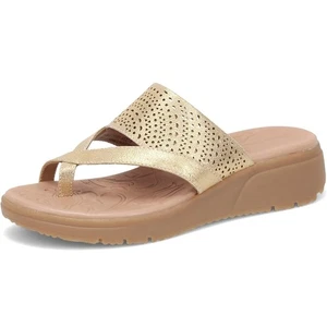 Baretraps Women Brett Wedge Heel Slide Sandals Size US 8M Old Gold Metallic - Picture 1 of 6