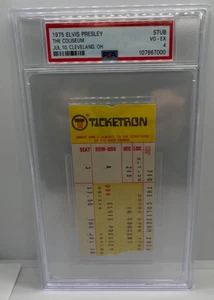 1975 Elvis Presley July 10th Ticket Stub PSA 4 Cleveland Richfield Ohio Original - Picture 1 of 4