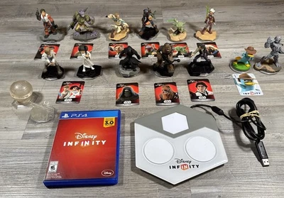 Disney Infinity Star Wars PS4 Lote 11 Figuras Videojuego Portal 10 Cartas 2 Bases Foto 1 de 4