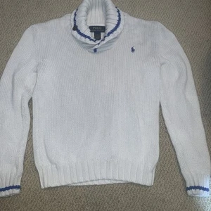 Polo Ralph Lauren Kids Cotton Roll neck Pullover Sweater Size M 10-12 - Picture 1 of 2