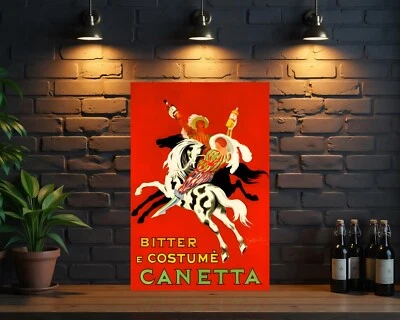 Vintage Canetta Bitter e Costume  Heavy Metal Sign - 24"x16" (60x40 cm) - Image 1 of 4