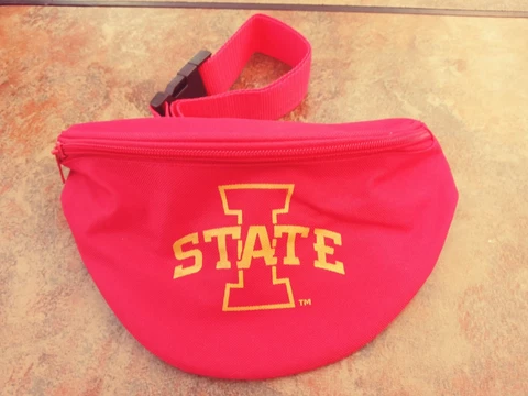 Iowa State University Fanny Pack Cloth Zippers Bag ISU Cyclones - Red NCAA Cover