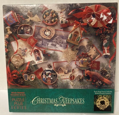 Springbok Christmas Keepsakes Jigsaw Puzzle Plus Series 500 Pc Brass Trimmer Inc - Image 1 of 4