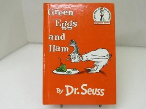 Green Eggs and Ham Dr. Seuss Grolier Book Club 1988 Copyright Renewal Edition - Foto 1 di 12