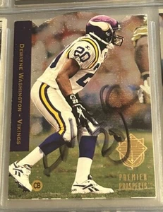 Dewayne Washington 1994 SP Die-Cut Rookie Signature Signed Autograph AUTO RC TTM - Picture 1 of 2