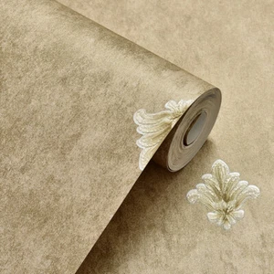 3D Yellow Non-woven Pressed Pastoral Background Self-adhesive Wallpaper 0.53x5m - Picture 1 of 6