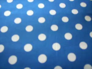 Fabric quilt one quarter 1/4 yard blue polka dots - Picture 1 of 1