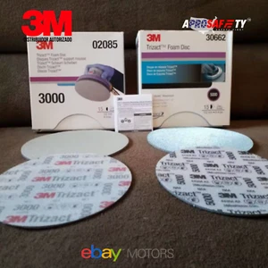 3M 02085 & 30662 Trizact Foam Discs, 6 inch, 3000 & 5000 grit (3 Discs of Each) - Picture 1 of 5