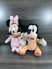 Lot Of 2 Walt Disney Parks Disney Babies SOFT BABY GOOFY And Minnie Mouse Plush