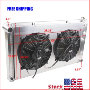 3 Row For 68-85 Oldsmobile Delta 88 / Buick Riviera Aluminum Radiator Shroud Fan - Picture 1 of 10