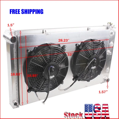 Ventilador de cubierta de radiador 3 filas para Pontiac GTO Lemans Cutlass 1968 1969 1970 1971 72 Foto 1 de 4