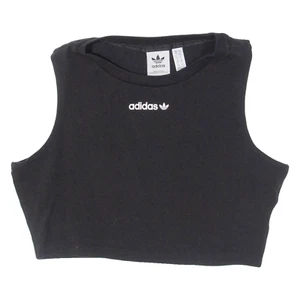 Adidas Cropped Mädchen Weste Schwarz Ärmellos 9-10Y - Bild 1 von 6