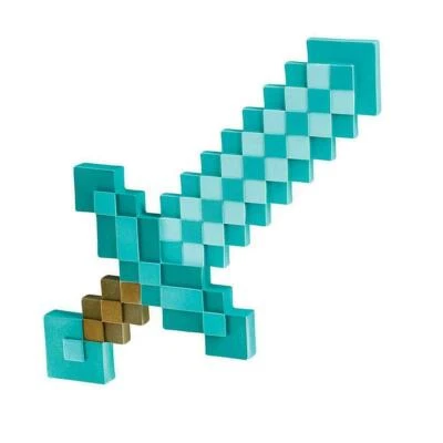 MINECRAFT DIAMOND SWORD 51CM LONG PLASTIC MOJANG BRAND NEW  - Image 1 of 3