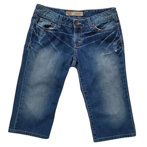 BKE Buckle Madison (Womens Size 28) Capri Low Rise Medium Wash Blue Denim Jeans - Picture 1 of 8