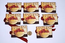 9~Primitive~Fall~Autumn~Harvest Bowl~Linen Cardstock~Gift~Hang~Tags