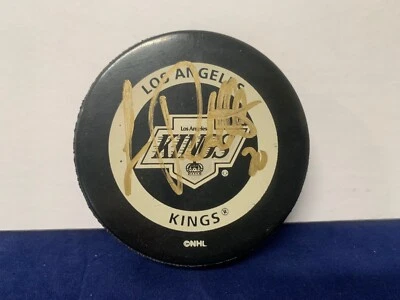Luc Robitaille Autographed Signed Official NHL Game Puck Puck with PSA COA - Image 1 of 4
