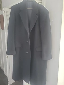 Hammersley Wool Cashmere Blend Overcoat.   42R. Black - Picture 1 of 3