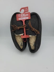 Pantuflas de oveja negras/grises de lujo para niños talla 2/3 NUEVAS - Imagen 1 de 6