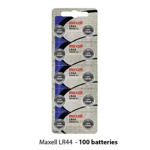 Maxell LR44 Alkaline 1.5 Volt Battery Hologram (100 Batteries) L1154 AG13 A76 - Picture 1 of 1