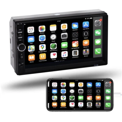 Car Radio For Apple/Andriod Carplay Car Stereo Touch Screen Double 2 Din Camera - Image 1 of 4