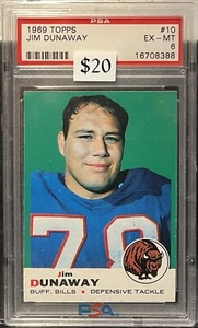 1969 Topps Jim Dunaway PSA 6 - Picture 1 of 1