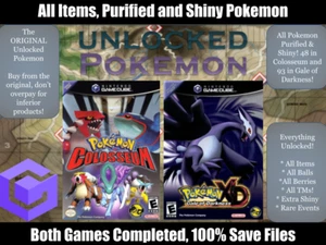 Unlocked Pokémon Colosseum XD Gale of Darkness GameCube Memory Card Custom Saves - Picture 1 of 1