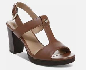 Giani Bernini elegante Damen-Paulette-Sandalen mit Blockabsatz ─ braun ─ Größe 5,5 M - Bild 1 von 4