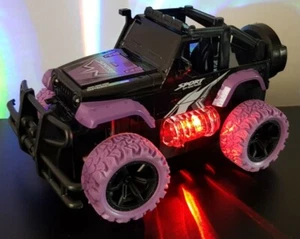 MONSTER TRUCK JEEP REMOTE CONTROL CAR GIRLS BOYS ORANGE TURQUOISE TOY - Picture 1 of 12