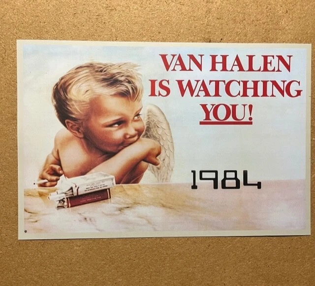 Van Halen is Watching You! 1984 Cardstock Promo Poster 12"x18" - Image 1 of 1