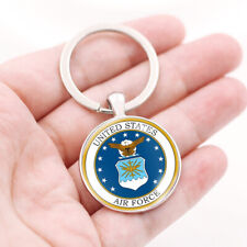 US Air Force Logo Emblem Key Chain Ring Zinc Alloy Pendant Keyring Car Keychain