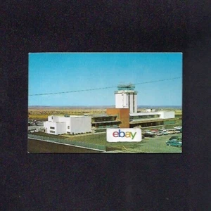 BILLINGS, MONTANA STÄDTISCHES FLUGHAFENTERMINAL & TOWER 60ER JAHRE POSTKARTE - Bild 1 von 1