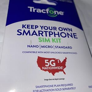 Tracfone Pin Phone Sim Card 3/1 Kit Blue Cdma Verizon New Nano Bring Your Phone