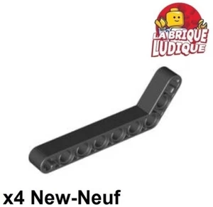 Lego Technic 4x Liftarm 1x9 bent (7-3) thick courbe incliné noir/black 32271 NEW - Picture 1 of 1