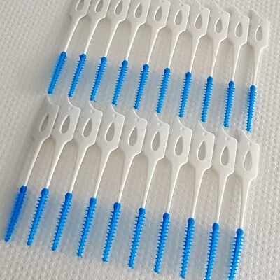 200x Cepillos Interdentales Palillos Hilo Dental Cepillo Cuidado de los Dientes Limpieza Palillo de Dientes Foto 1 de 2