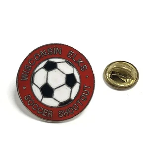 Wisconsin State Elks Club Soccer Shootout Pin Vintage Pinback - Picture 1 of 4