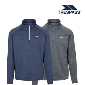 Trespass Mens 1/2 Zip Top Gym Long Sleeve Quick Dry Active Workout Goodwin