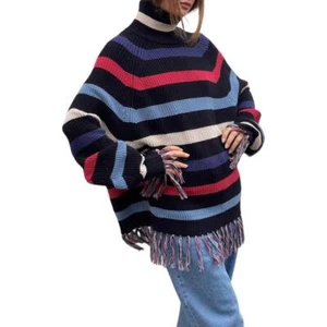 Stieglitz BNWT Striped Oversized Nessa Black Red & Blue Jumper Medium M £150 - Picture 1 of 15